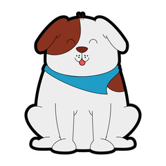 cute dog mascot character vector illustration design