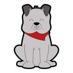 cute dog mascot character vector illustration design