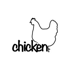 Fototapeta premium Chicken Logo Text Template