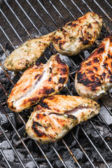Blanc de Poulet Grill&eacute; au Barbecue pour l'&eacute;t&eacute;