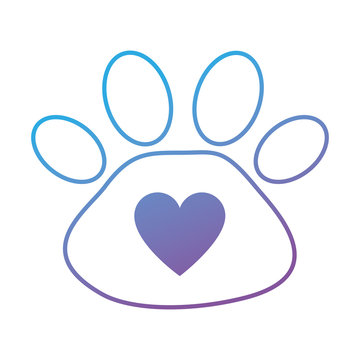 footprint paw mascot icon vector illustration design