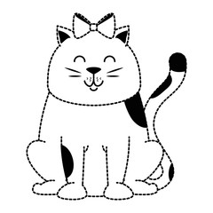 cute cat mascot character vector illustration design