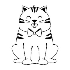 cute cat mascot character vector illustration design