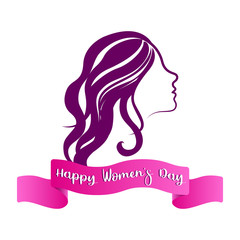 Abstract beauty girl avatar. Happy women day