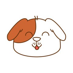 cute dog mascot head vector illustration design