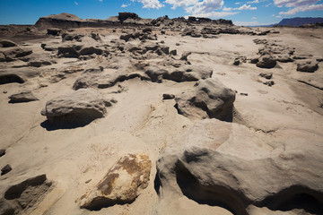 Formations of stones in Ischigualasto Park