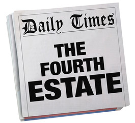 The Fourth Estate Newspaper Media Press 3d Illustration