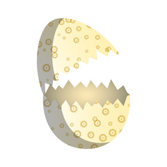 Broken easter egg