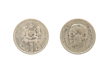 One Moroccan dirham coin
