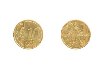 Ten Euro cent coin