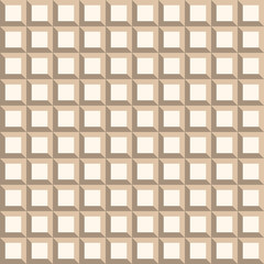 Fototapeta premium Seamless background. Modern ornament with volume repeating shapes. Geometric pattern