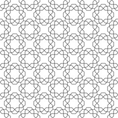 Seamless black and white background for your designs. Modern ornament. Geometric abstract pattern