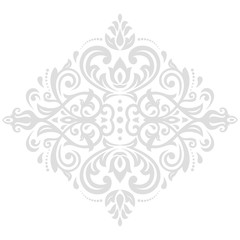 Classic seamless light silver pattern. Traditional orient ornament. Classic vintage background