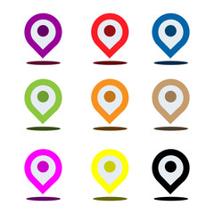 Placeholder icon set. Colorful placeholder. 