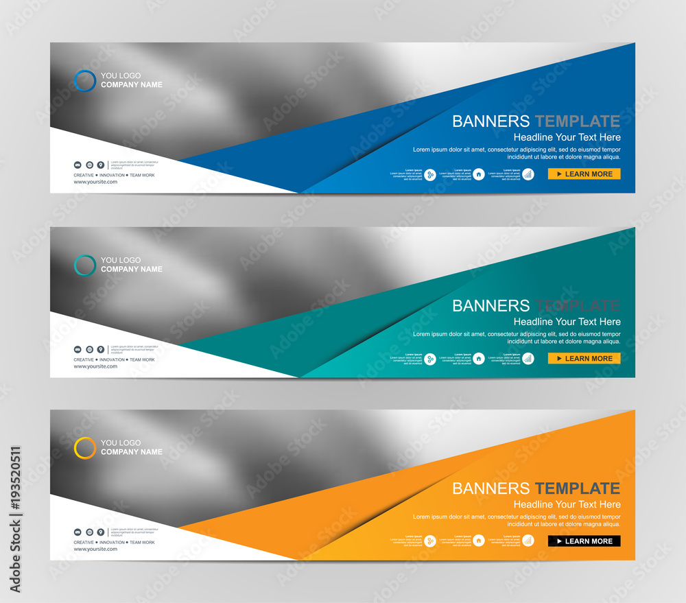 Wall mural abstract web banner design background or header templates
