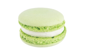 green apple cookies isolated on white