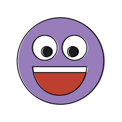 smile emoticon laughing happy icon vector illustration