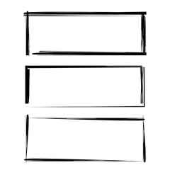 black blank rectangle frame set