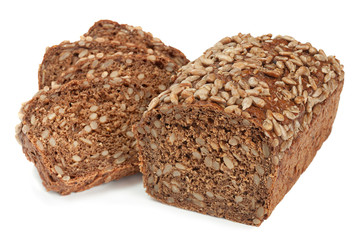 Brown bread bun with sunflower