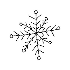 winter season snowflake cold icon vector illustration sticker design