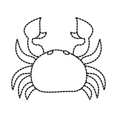 sea wild life crab marine animal image vector illustration sticker design