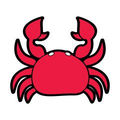 sea wild life crab marine animal image vector illustration