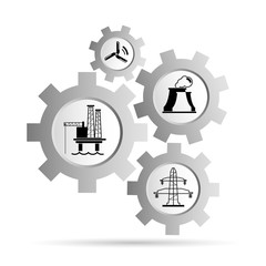 energy icons in gear diagram