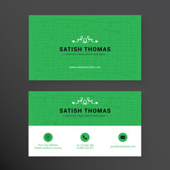 Business card design layout template