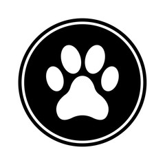 animal footprint icon vector