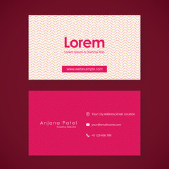 Business card design layout template