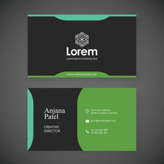 Business card design layout template