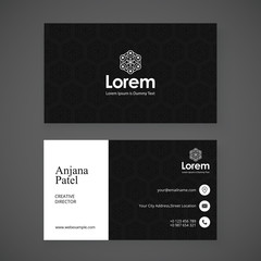 Business card design layout template