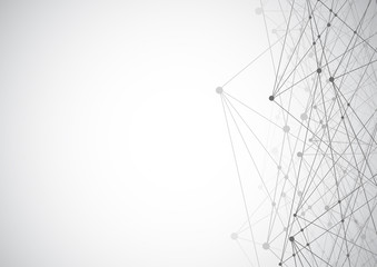 Futuristic shape abstract technology. Computer generated connection structure background. Vector illustration