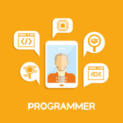 programmer and developer concept