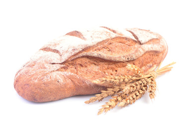 Bread on a white background
