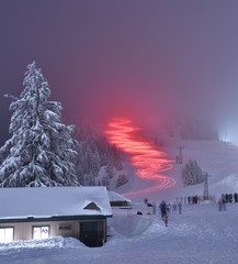 Torchlight Parade on Ski Hill