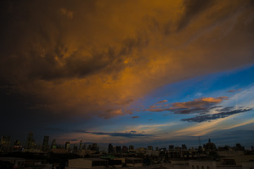 beautiful Cloudy sunset sky