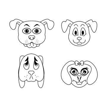 the dog's face children drawing