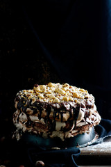chocolate hazelnut pavlova..Style vintage