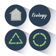 ecology clean energy icons 