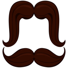 Cartoon icon poster man father dad day mustache moustache set.