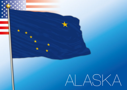Alaska federal state flag, United States