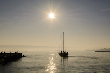 Fototapeta premium Sailboat silhouette