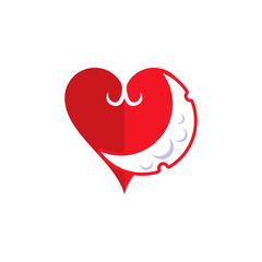 Moon Love Logo Icon Design