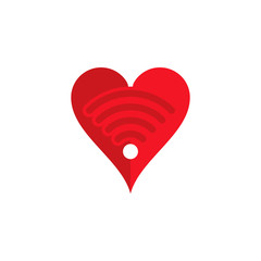 Wifi Love Logo Icon Design