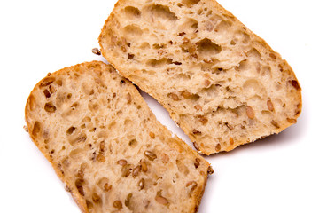 bread roll, bread on a white background, isolated