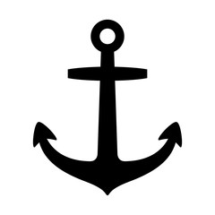Anchor vector logo icon helm Nautical maritime boat illustration symbol © CNuisin