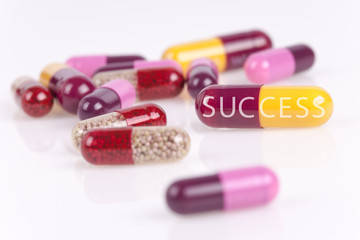 Success pill. Innovation concept