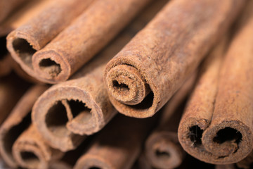 Cinnamon. Cooking ingredient macro