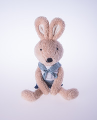 rabbit or bunny toy on a background.